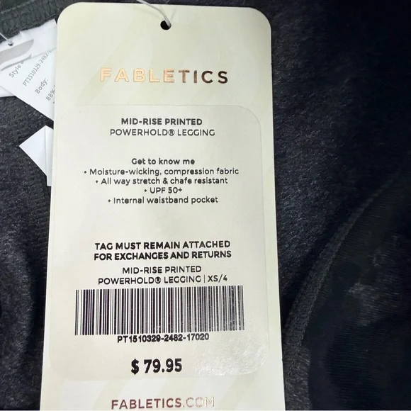 Fabletics Women’s size XS Camo Camouflage Powerhold Leggings Tights New - Picture 10 of 12